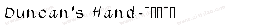 Duncan's Hand字体转换